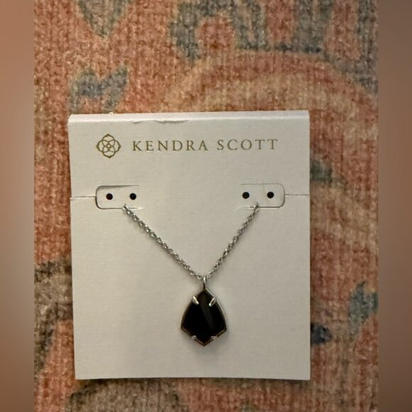Kendra Scott 'Cory' Black/Silver Semiprecious Stone Pendant Necklace - Picture 5 of 7